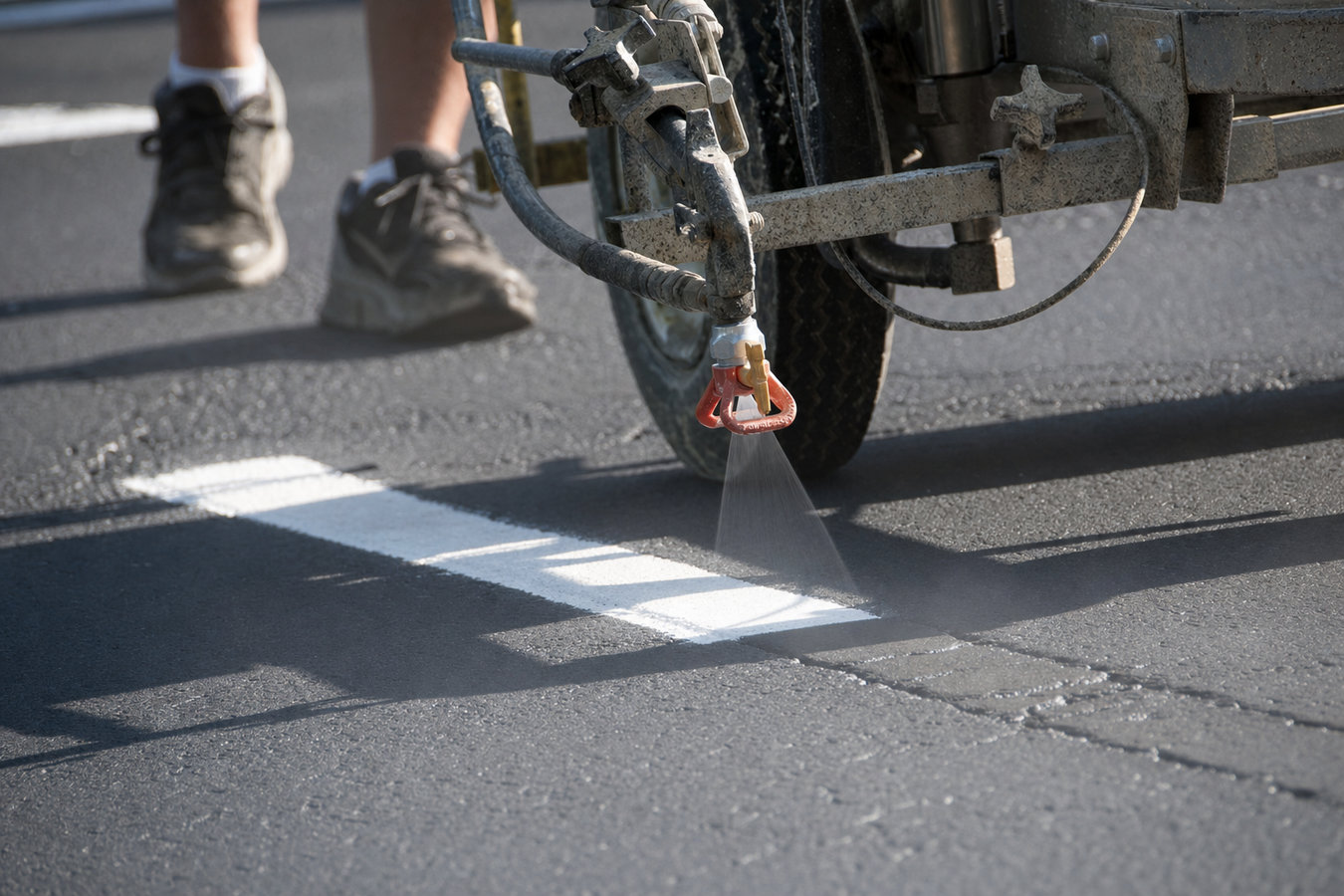 Parking lot striping